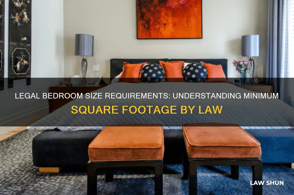 how big does a bedroom have to be by law