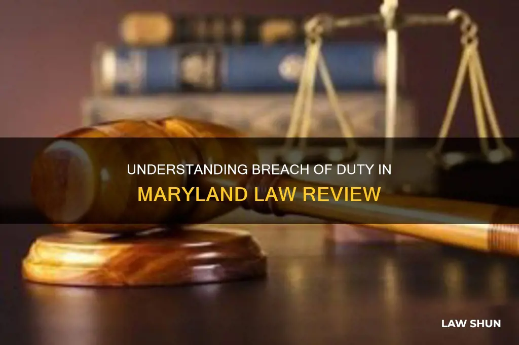 how breach of duty is understood in maryland law review