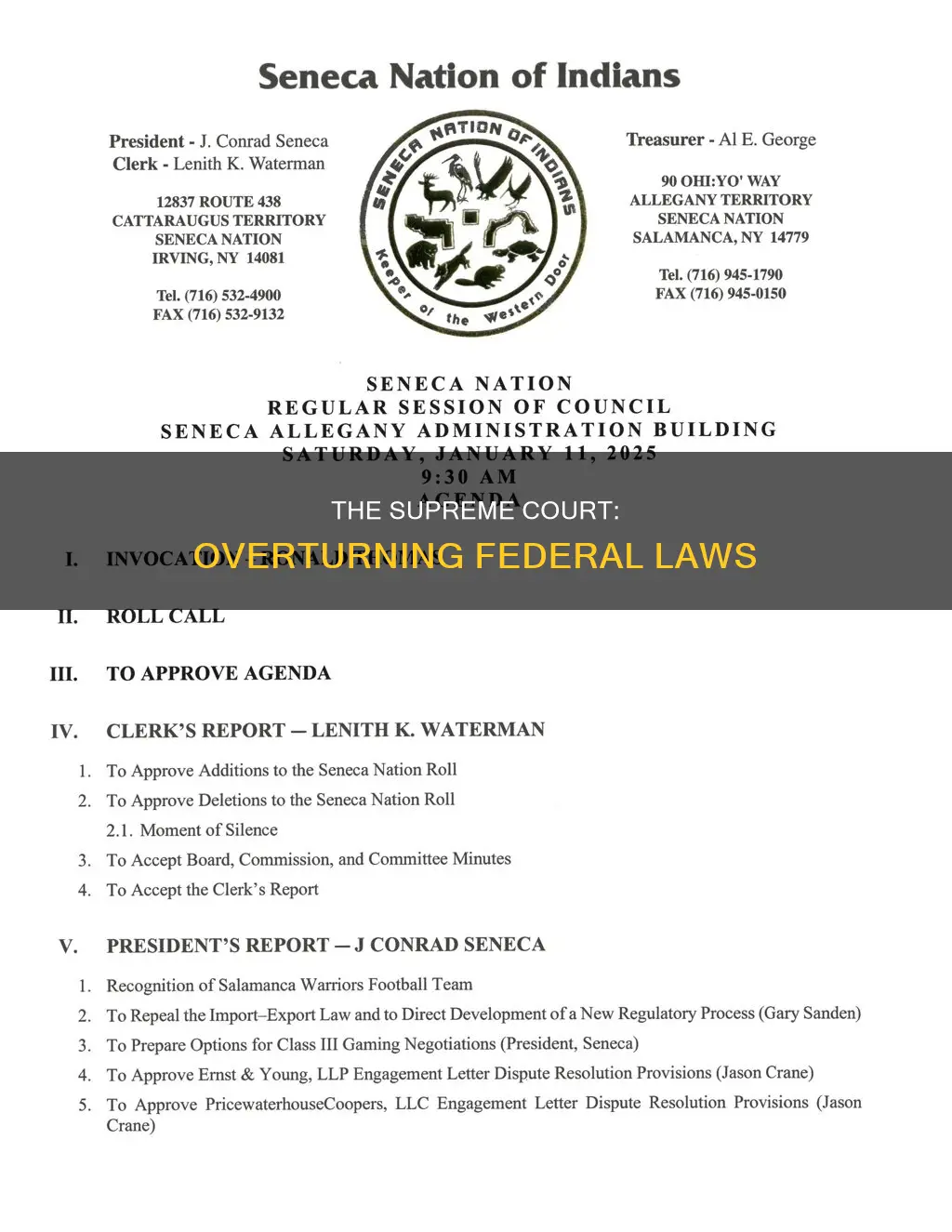 how can a federal law be overturned