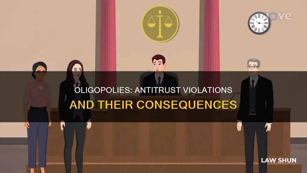 how can an oligopolist violate antitrust laws