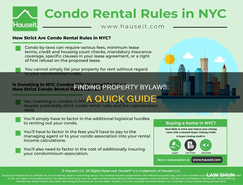 how can i find the by laws for my property