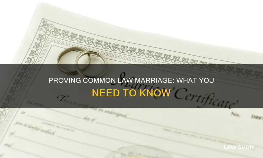 how can i prove a common law marriage