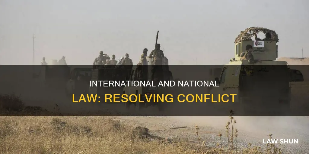 how can international law and national law be a resolution