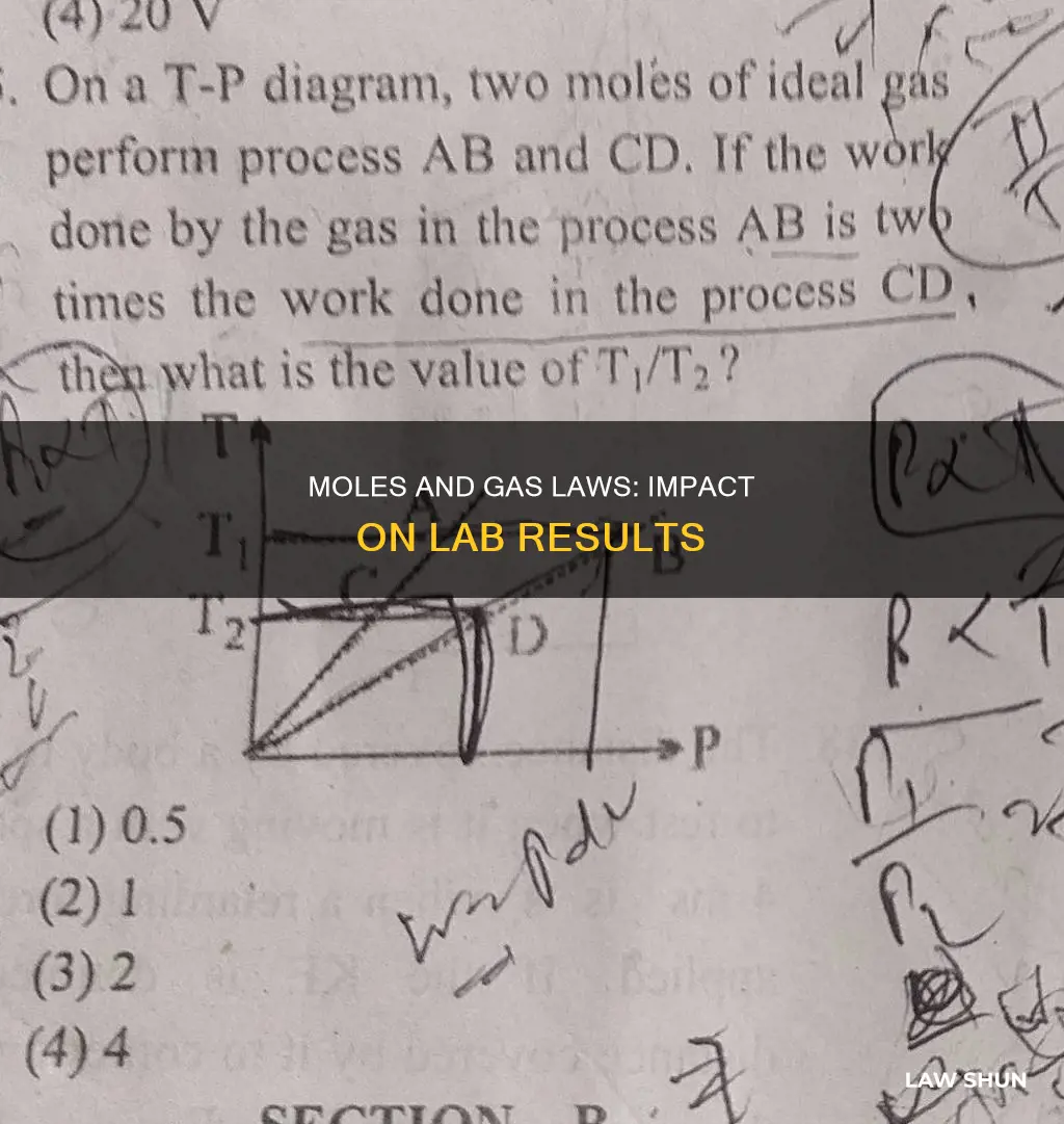 how can moles affect and ideal gas law lab