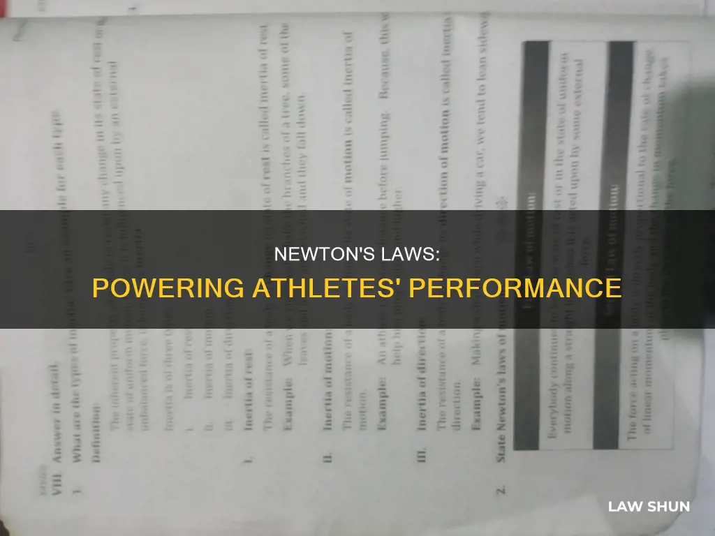 how can newtons laws of motion help an athlete