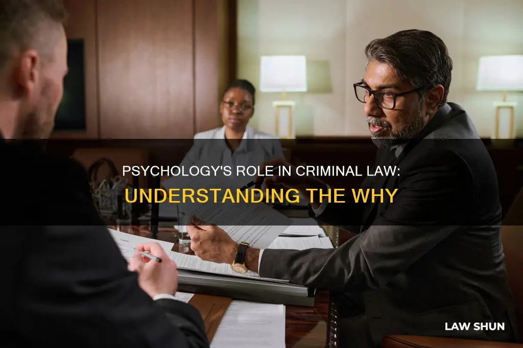 how can pschology help in criminal law