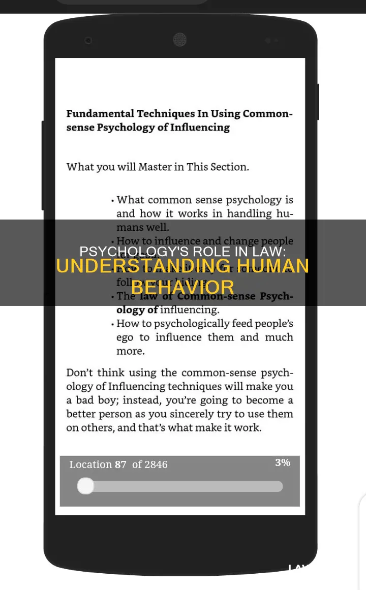 how can psychology help in law