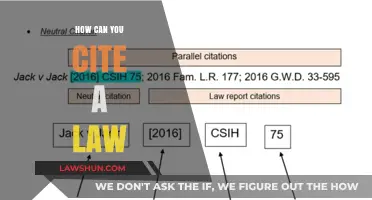 Citing Laws: A Quick Guide