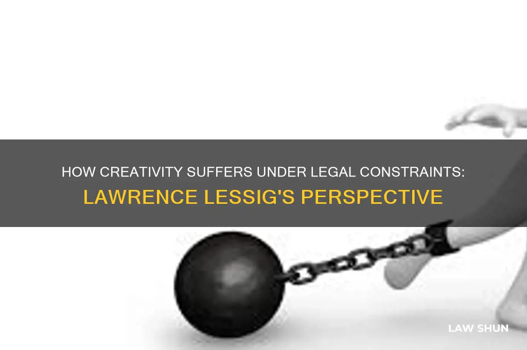 how cerativity is being strangeld by the law lawrence lessig