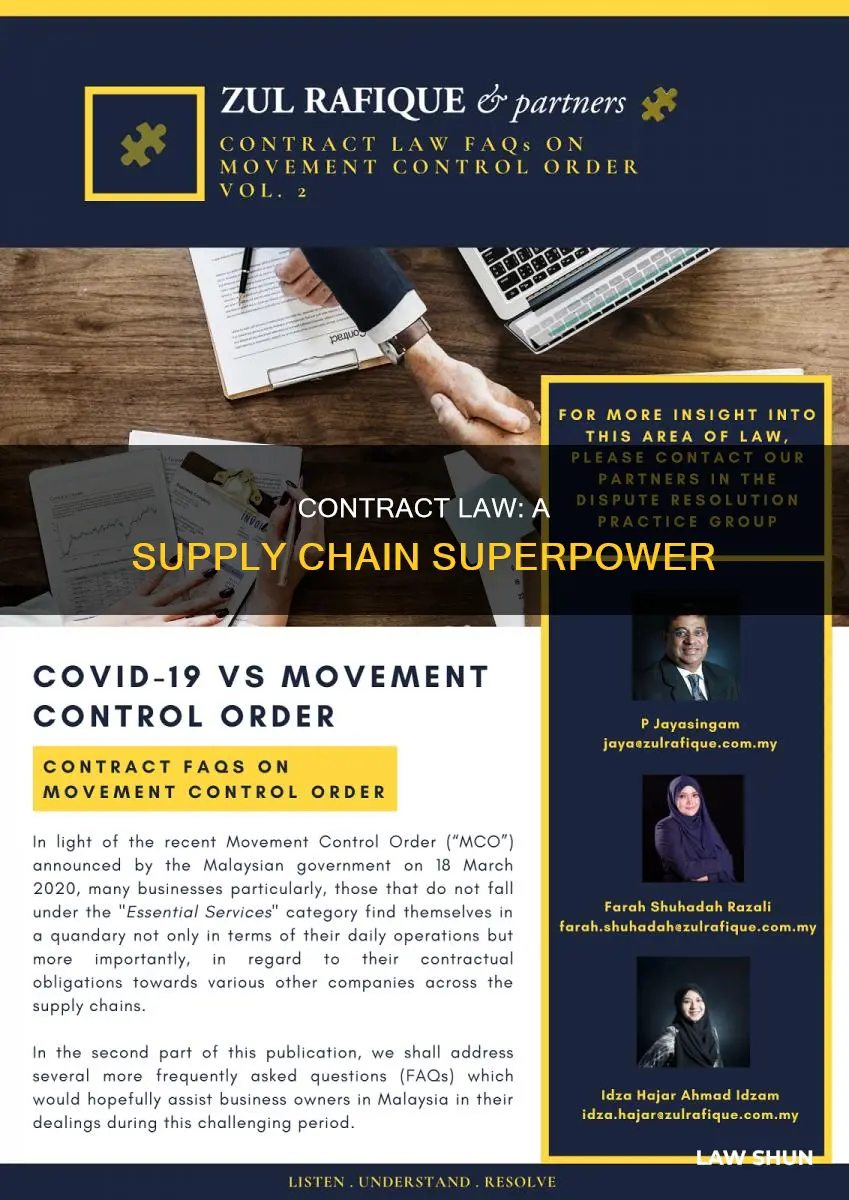 how contract law help supply chain professionals