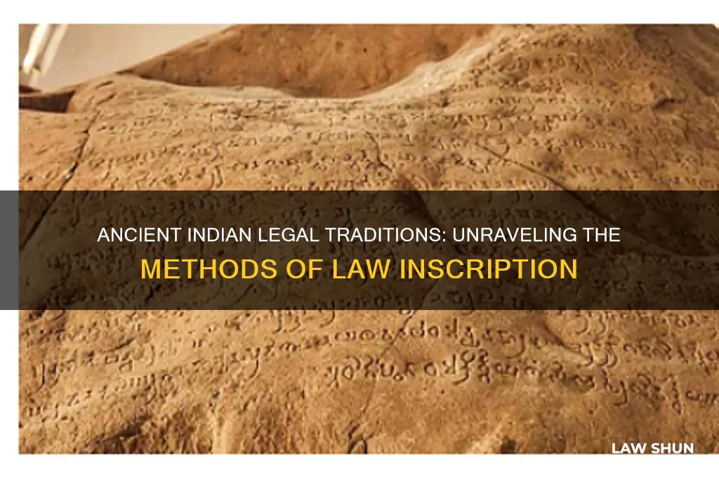 how did ancient indians write down their laws