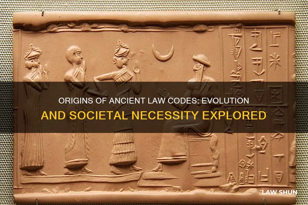how did ancient law codes come into existence