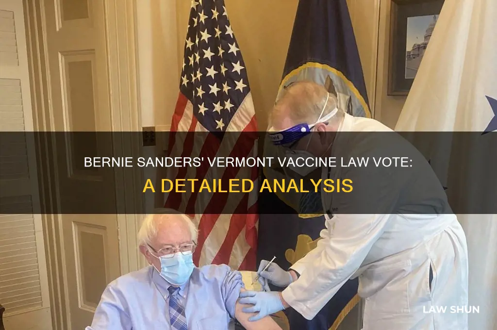 how did bernie sanders vote on vaccine law vermont
