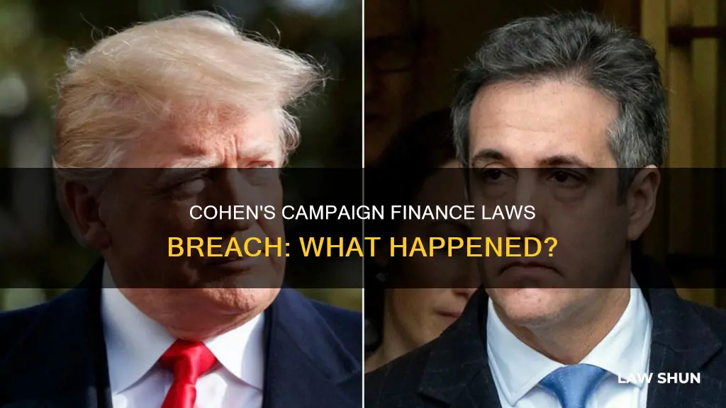 how did cohen break campaign finance laws