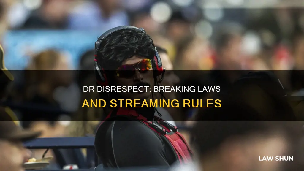 how did dr disrespect break the law