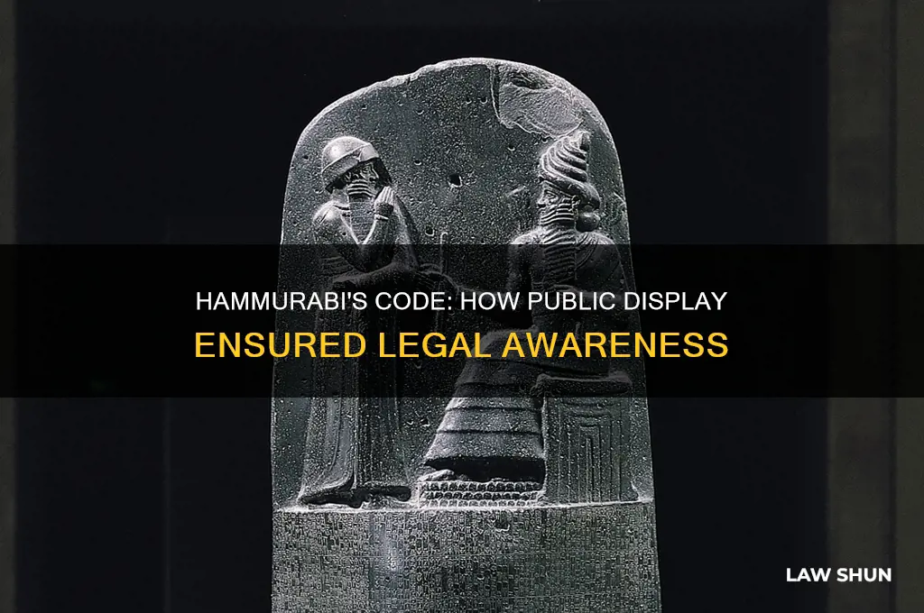 how did hammurabi ensure the people knew the law
