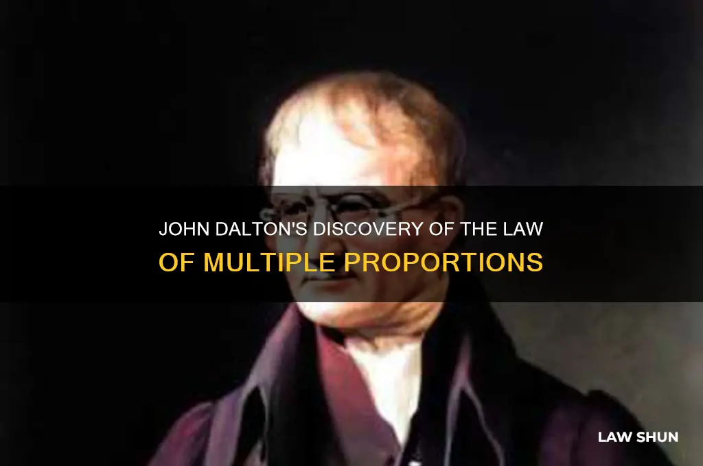 how did john dalton discover the law of multiple proportions