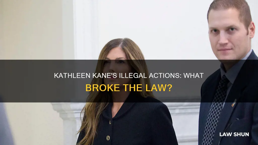 how did kathleen kane break the law