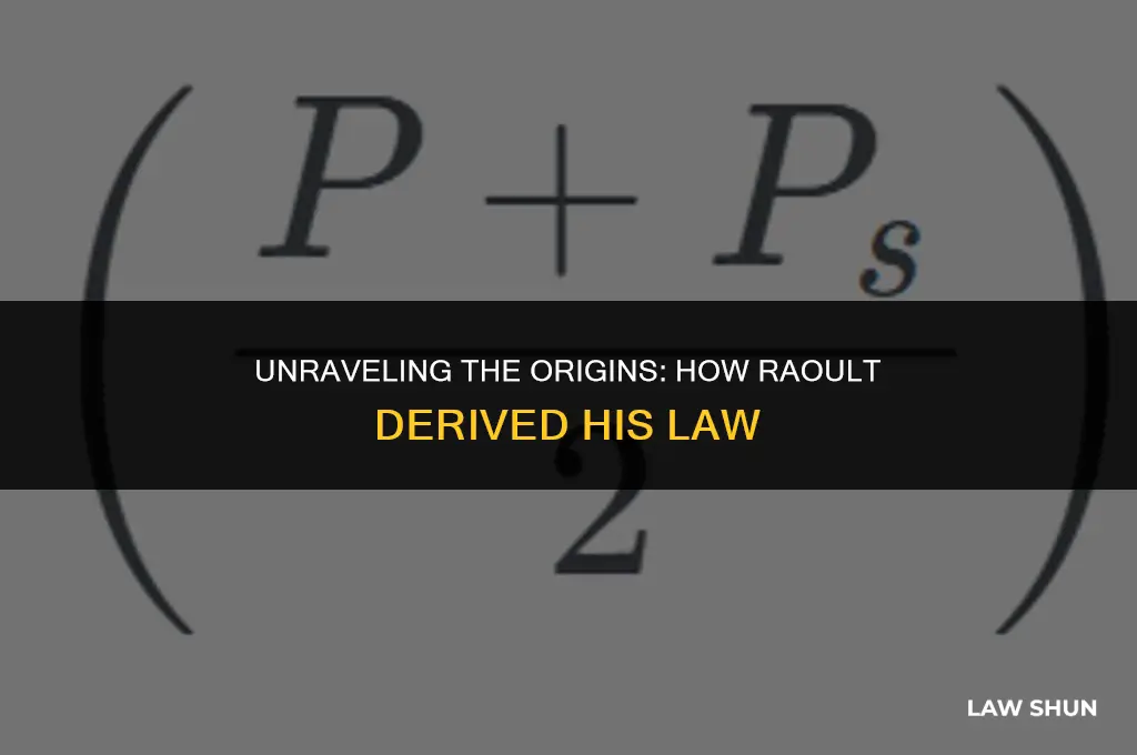 how did raoult derive his law