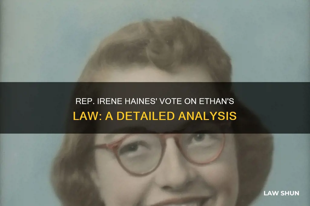 how did rep irene haines vote on ethan
