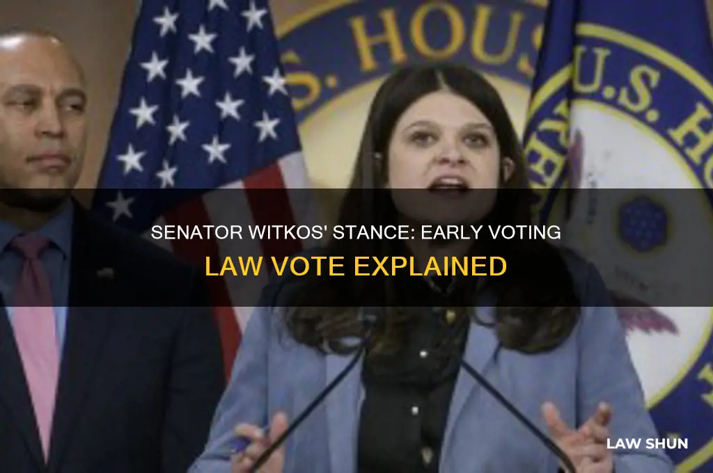 how did senator witkos vote on early voting law