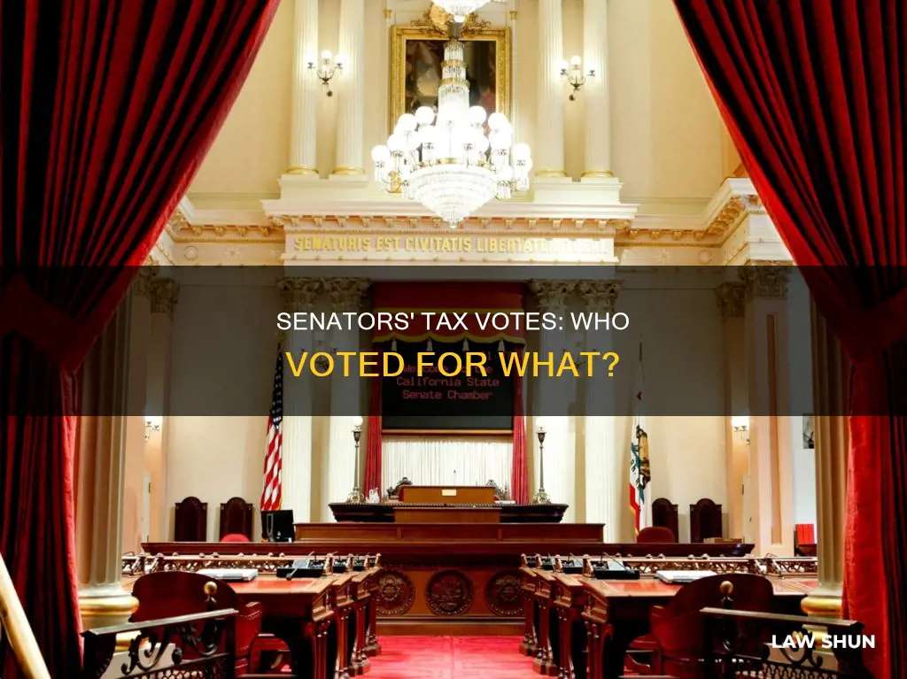how did senators vote tax law