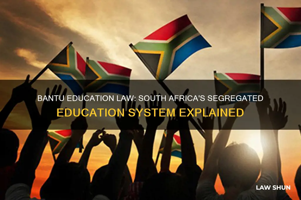 how did the bantu education law introduced in south africa