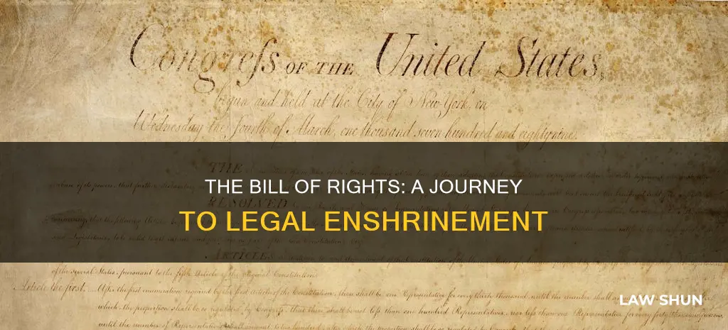 how did the bill of rights become a law