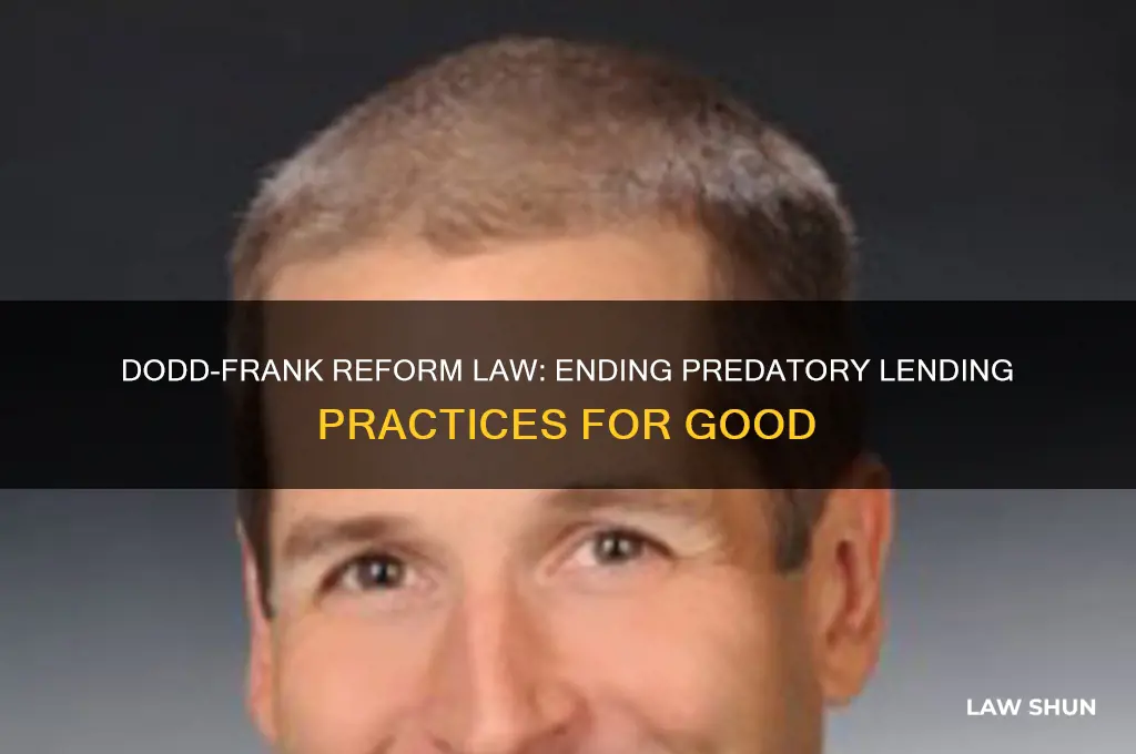 how did the dodd frank reform law stop predatory lending