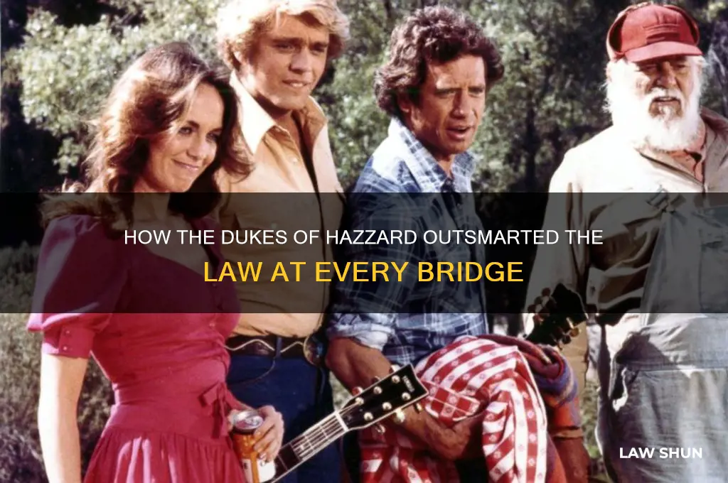 how did the dukes of hazzard avoid the law bridge