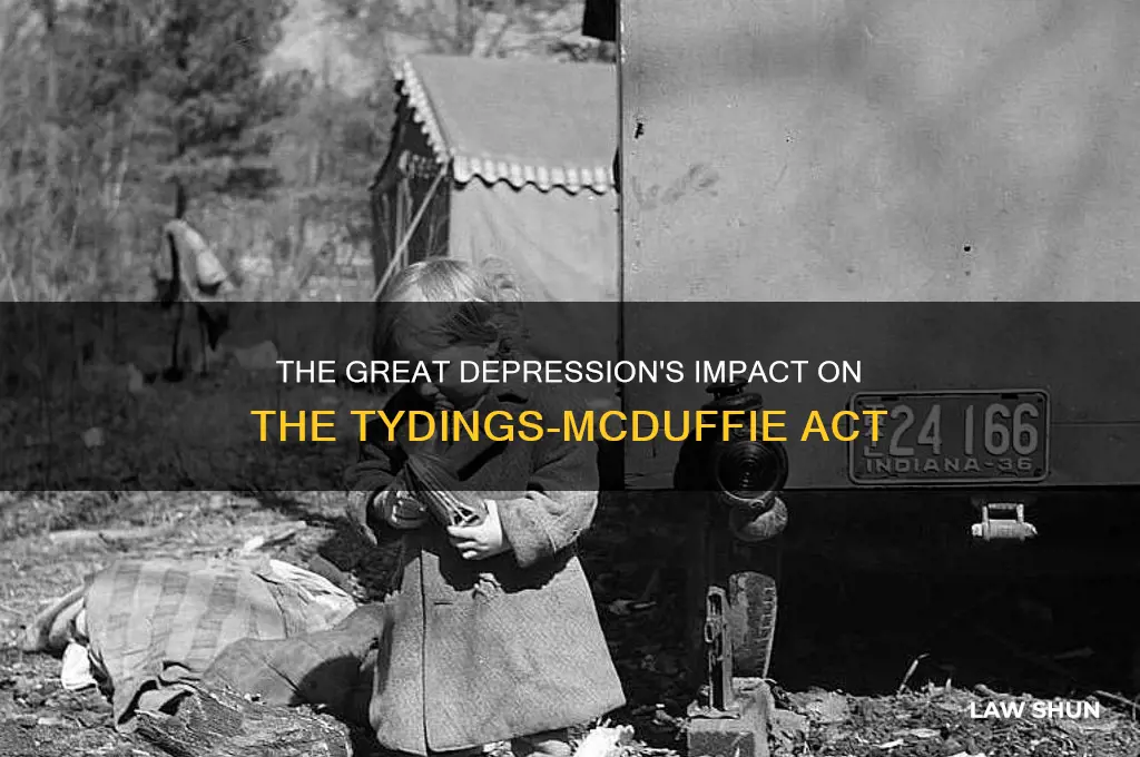 how did the great depression affect the tydings mcduffie law