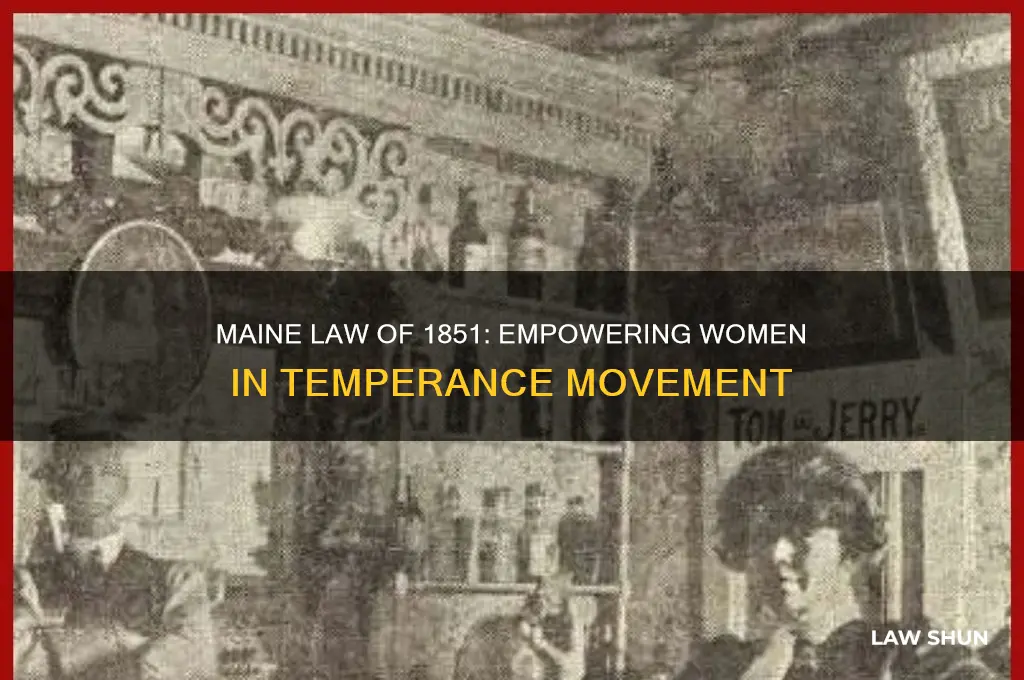 how did the maine law of 1851 affect women