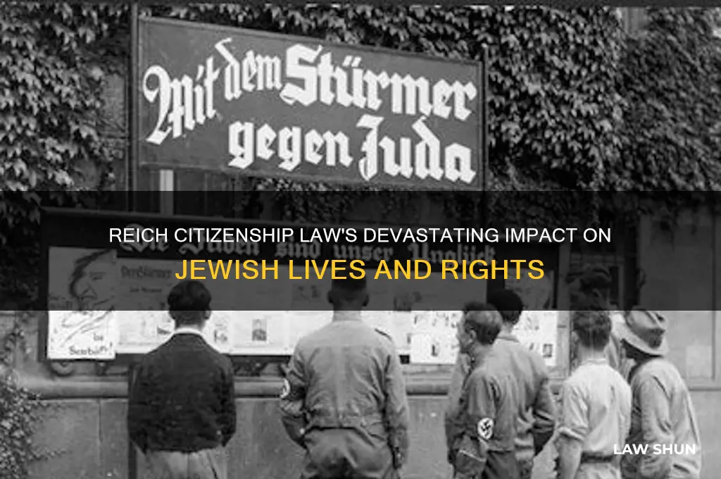 how did the reich citizenship law affect jews