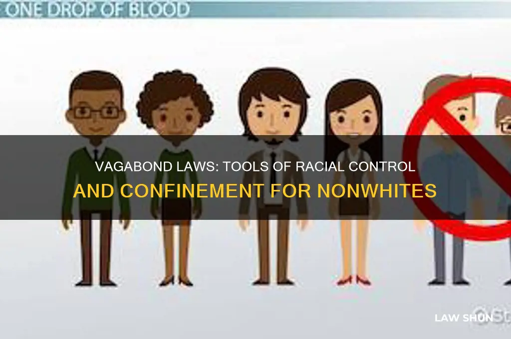 how did vagabond laws operate to control and confine nonwhites