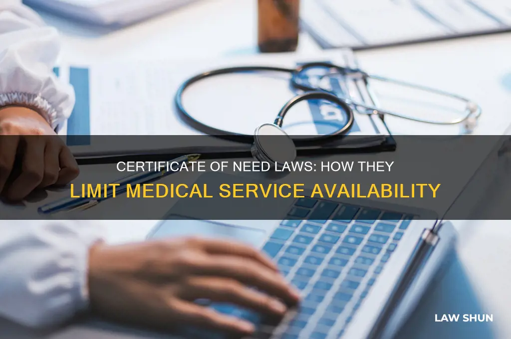 how do certificate of need laws discontinue medical service