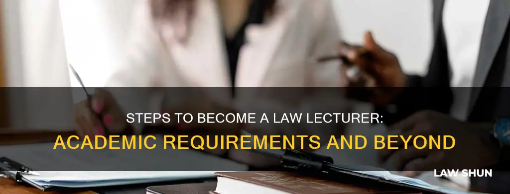 how do i become a law lecturer