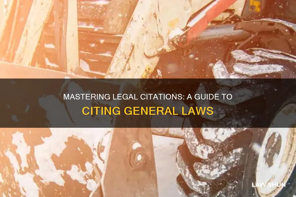 how do i cite a general law