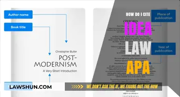 Citing IDEA Law in APA Style: A Comprehensive Guide