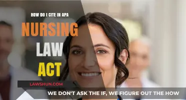 Citing the Nursing Law Act in APA Style: A Comprehensive Guide
