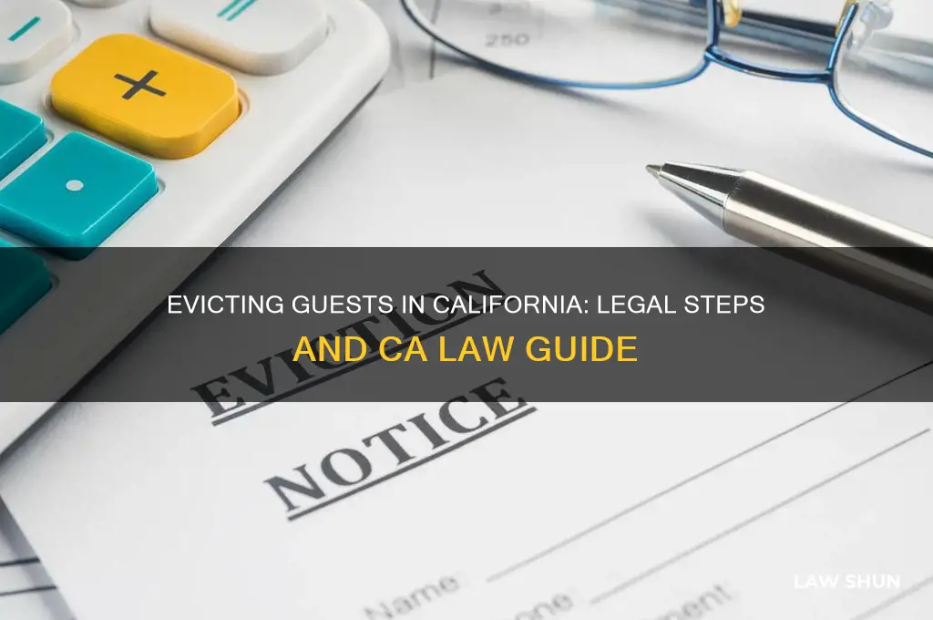 how do i evict a guest in ca ca law