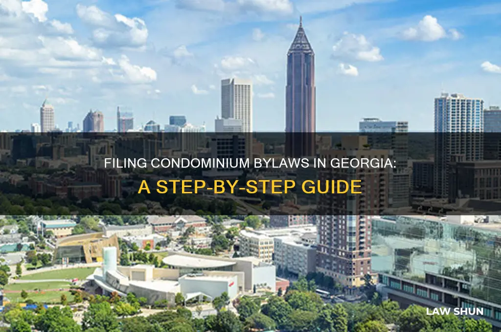 how do i file condominum by laws in georgia