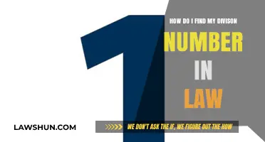 Finding Your Division Number in Law: A Step-by-Step Guide