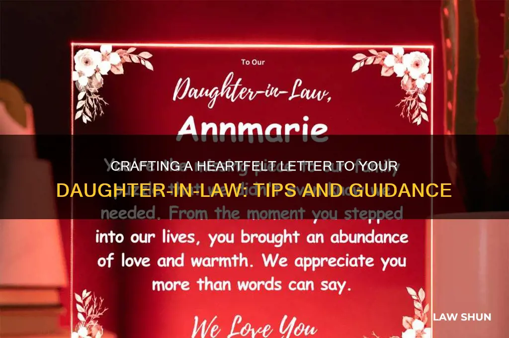 how do i write a letter to my daughter-in-law