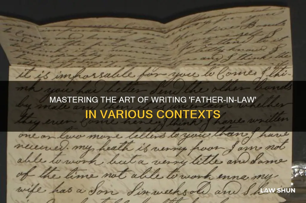 how do i write father in law