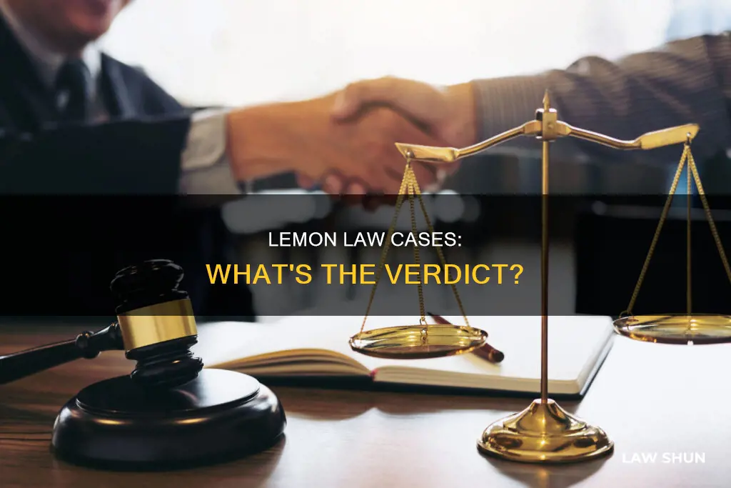 how do lemon law cases turn out