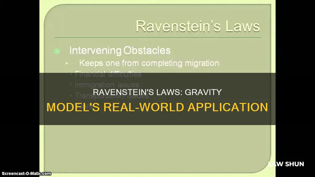 how do ravenstein laws apply to the gravity model