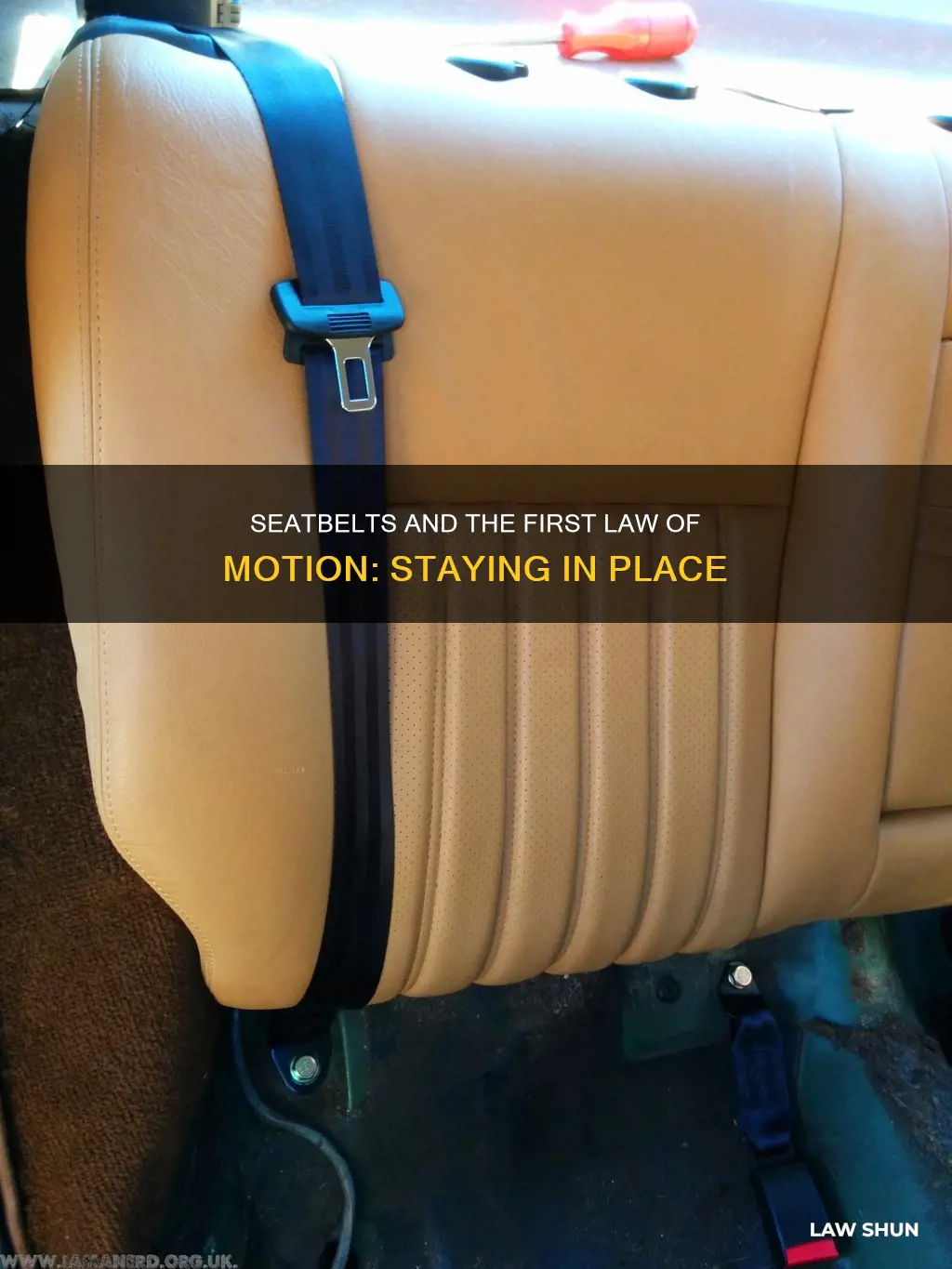 how do seatbelts relate to the first law of motion