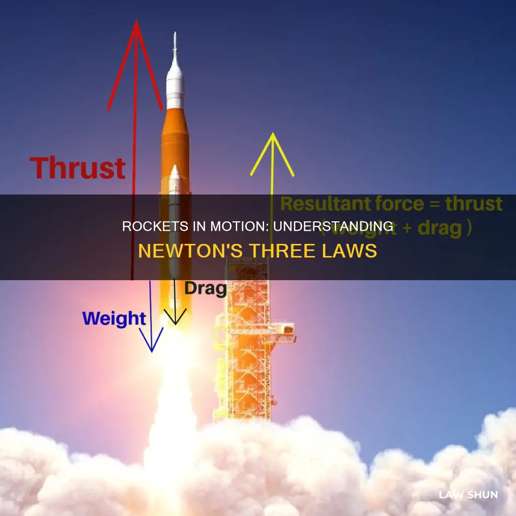 how do the three laws of motion apply to rockets