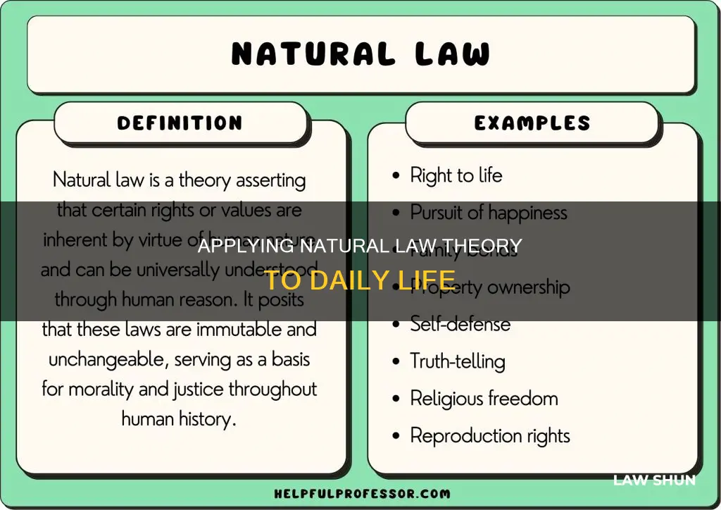 how do we apply naturual law theory to daily life