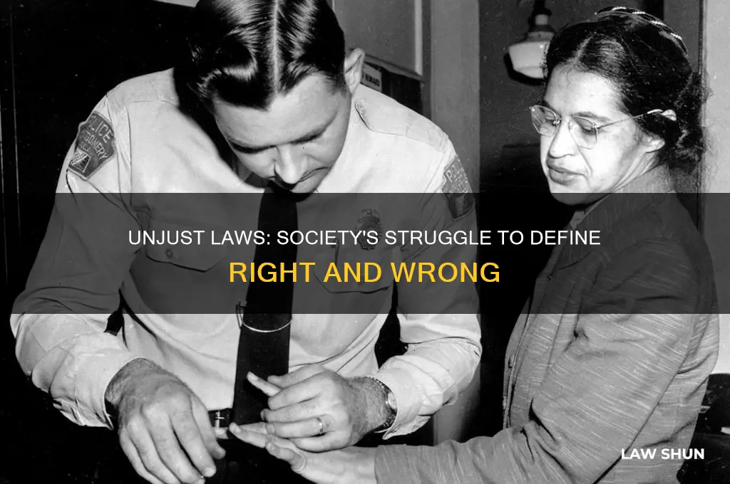 how do we as a society define an unjust law